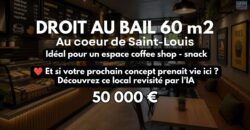 À vendre un local de 60 m2 situé en plein coeur du centre-ville de Saint Louis Réunion