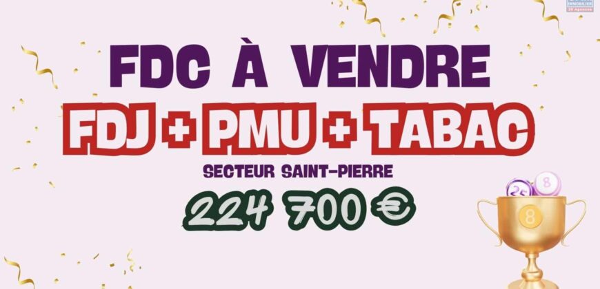 Vente un fonds de commerce LOTO – PMU – FDJ – BAR – TABAC situé à Saint-Pierre Réunion
