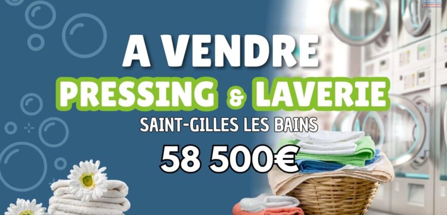 En vente un fonds de commerce de pressing et laverie situé à Saint-Gilles-les-Bains Réunion