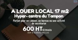 Location d’un local professionnel de 17 m2 situé en plein centre-ville du Tampon, Réunion