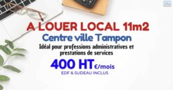À louer bureau professionnel d’environ 17 m2 situé en plein centre-ville du Tampon Réunion