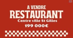 Vente fonds de commerce restaurant avec terrasse situé au coeur de Saint-Gilles-les-Bains
