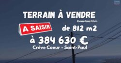 À vendre un terrain constructible de 812 m² à Crève-Cœur – Les Hauts de Saint-Paul Réunion