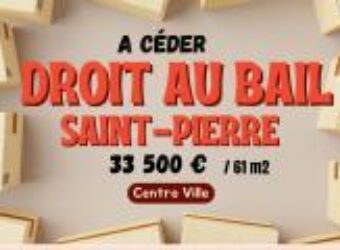 À vendre local commercial d’environ 61 m2 situé en plein hyper-centre de Saint-Pierre Réunion