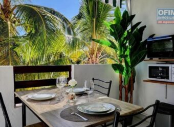 À vendre un lumineux studio meublé et équipé de 30m2 avec parking à Boucan Canot Réunion