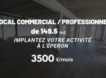 À louer un local professionnel de 149,5 m² situé à L’Éperon Saint-Paul Réunion