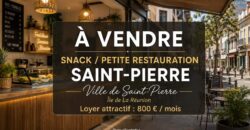 À vendre un fonds de commerces snack / petite restauration situé en plein centre-ville de Saint-Pierre Réunion