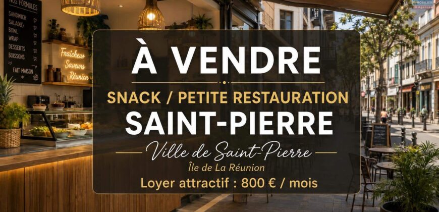 À vendre un fonds de commerces snack / petite restauration situé en plein centre-ville de Saint-Pierre Réunion