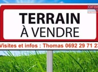 À vendre un terrain constructible de 600 m2 situé dans le secteur calme de Sainte-Suzanne-Bras Pistolet Réunion