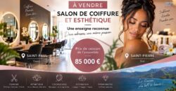 En vente enseigne reconnue dans la coiffure et l’esthétique situé à Saint-Paul et Saint-Pierre Réunion