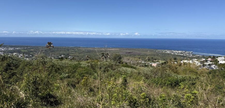 Vente terrain de 621 m2 arpenté uniquement pour un projet touristique/loisir avec pleine vue mer situé aux Avirons Réunion