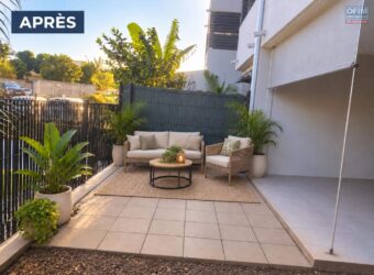 À vendre un appartement T3 de 52.85m2 dans une résidence sécurisée avec piscine commune à L’étang Salé les Hauts Réunion