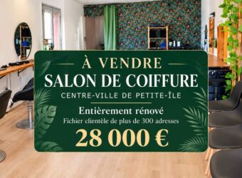Vente de ce fonds de commerce de salon de coiffure de 60 m2 situé en plein centre-ville de Petite-Île Réunion