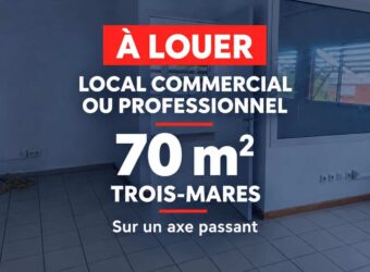 Location d’un local professionnel de 70 m2 situé à Trois-Mares, au centre-ville du Tampon Réunion
